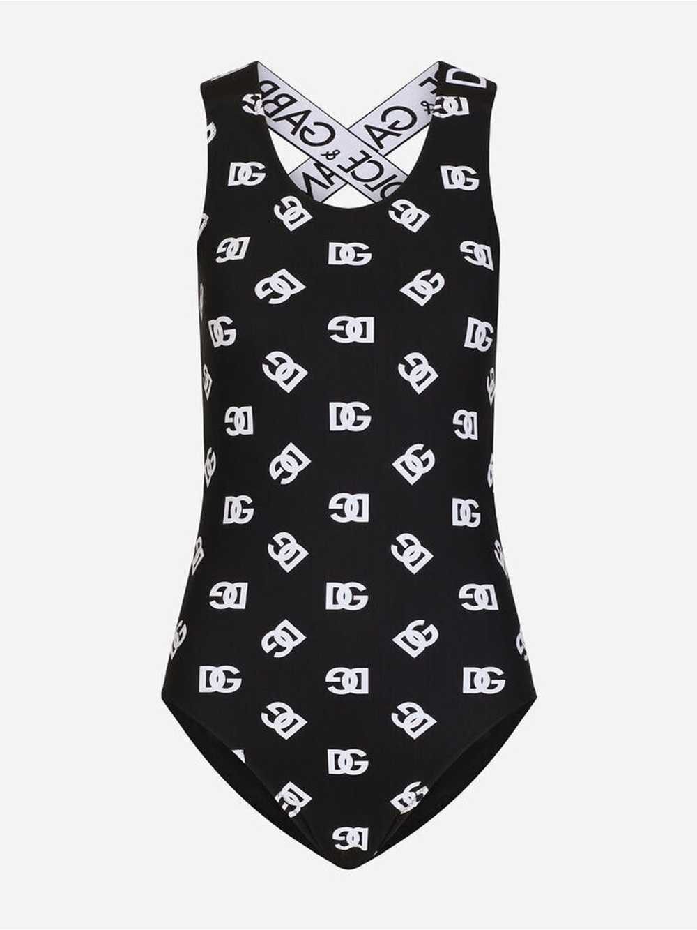 Dolce & Gabbana Black and White Logo One-Piece